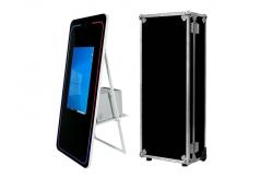 China 40in Mirror Image Photo Booth Silver With Camera Printer supplier