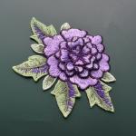 Polyester Embroidered Floral Appliques For Jackets 11 CM X 9 CM Multi Color Available for sale