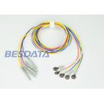 Disposable EEG Electrodes / EEG Disc Electrodes With 150cm Non Tangle Silicone Rubber Leads for sale