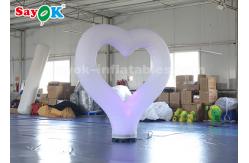 China White Inflatable Lighting Decoration Blow Up Heart For Engagement supplier