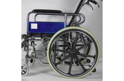 China Solid Multi - Functional High Backrest Foldable Wheelchair With Commode supplier