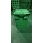 Deeper 600*400*462 mm Plastic Attached Lid Containers With Customized Logo