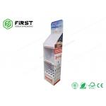 Custom Foldable 3 Shelves Cardboard Floor Displays Shelf With Good Quality Printing