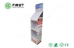 China Custom Foldable 3 Shelves Cardboard Floor Displays Shelf With Good Quality Printing supplier