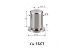 China Three Holes Ceiling Plate Hardware M6 Female Thread Brass Plated Nickel YW86273 supplier