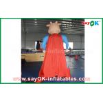Blue / Red Inflatable Superman Cow Customized Animal Character Inflatable Model