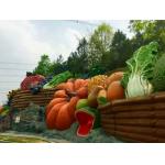Cute Fruits And Vegetables Topiary Sculpture , Outdoor Garden Sculpture Colorful for sale