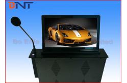China 18.5 Inch Motorized Computer Desk Monitor Lift With Conference Microphone supplier