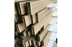 China Wooden Grain U Baffle Acoustic Ceiling Aluminum Perforated 1.0mm Thickness supplier