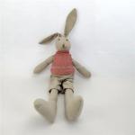 ODM OEM Plush Stuffed Bunny Toys Cotton Linen Custom Long Leg Easter Rabbit Toys for sale