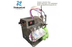 China Small Semi-Automatic Stand Up Pouch Filling And Sealing Machine Factory supplier