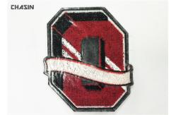 China Letter Q Chenille Embroidery Patches Polyester Material Heat - Cut supplier