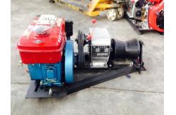 China Portable Cable Winch Puller Cylindrical Shape With Water Cooled Diesel Engine supplier