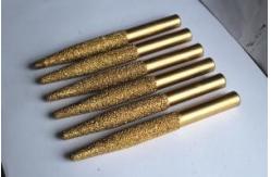 China Synthetic Diamond CNC Router Tool Vacuum Brazed Bond For Stone Marble Drilling supplier