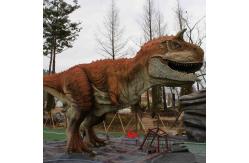 China Theme Park Equipment Realistic Animatronic Dinosaur Model Carnotaurus Statue supplier