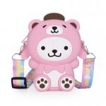 Kawaii Crossbody Bag Cute Shoulder Bag Cartoon Animal Silicone Bag Anime Purse Wallet Girls Kids Birthday Christmas Gift for sale