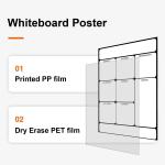 Erasable Print Dry Erase Poster Monthly Dry Erase Calendar Poster Self Adhesive