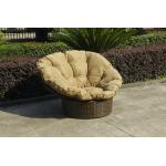 Home Garden Wicker Lazy Chair With Powder Coated Aluminium Frame