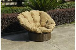 China Home Garden Wicker Lazy Chair With Powder Coated Aluminium Frame supplier