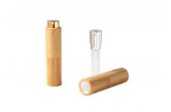 China Round Refillable Mini Perfume Atomizer Bottle Bamboo perfume spray bottle supplier