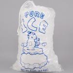 Reusable PE Clear 8lb 10lb 20lb Ice Storage Bag With Drawstring