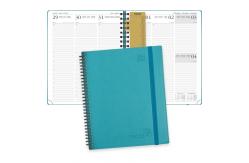 China Custom Turquoise Soft Cover Weekly Planner Jul. 2023 To Jun. 2023 supplier