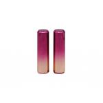 Gradient Rose Red Plastic Snap On 3.5g Refillable Lip Balm Tube for sale