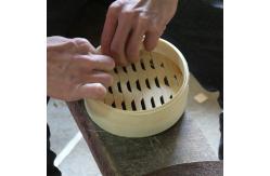 China Handmade Woven Steamer Drawer With Side Handles Dumplings Traditional Delicacies Bamboo Steamer supplier