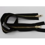 Metal Golden Teeth Double Slider Zipper , 26 Inch Ykk Type Teeth  Long Open Ended Zips for sale