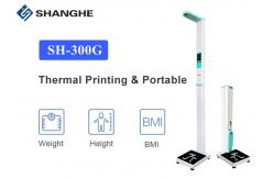 China Health Check Up Kiosk 2.1m Digital Scale With Height Rod supplier