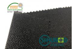China Black PA Coated Woven Interlining Twill Woven Stretch Interfacing supplier