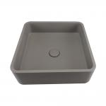 Countertop Mounted Concrete Wash Basin With Center Drain Location Matte Finish for sale