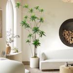 Artificial special-shaped dracaena Reflexa tree green home deco hotel office potted tree