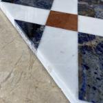 Handmade Square Interior Waterjet Medallions Patterns Marble Stone Floor Tile
