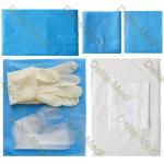 Medical Disposable Surgical Kits Ward Care Kit With Drape , Gloves Cap Bed Cover for sale