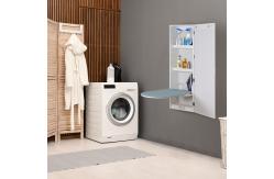 China MDF Wood Wall Hung Mirror Cabinet Folding Build In Ironing Boards Inside supplier