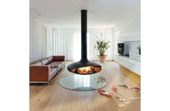 China Customizable Wood Pellet Fireplace Hanging Suspended From Ceiling supplier