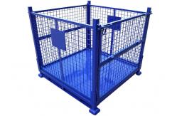China Collapsible Pallet Mesh Cage Stackable Stillages Storage Container supplier