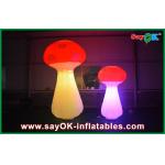 Red Yellow Purple Decoration Standing Inflatable Mushroom With led Giant for sale