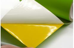 China 1Mil High Temperature Adhesive Label Material Matte Green Permanent Adhesive Polyimide With Glassine supplier
