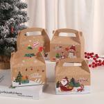 Custom Printed Christmas Gift Box with Twisted Paper Handle for sale