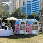 Customizable Flower Cotton Candy Vending Machine With Smart Robot Operation for sale