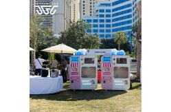 China Customizable Flower Cotton Candy Vending Machine With Smart Robot Operation supplier