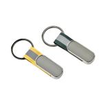 Webbing Strap Metal Keychain Holder Rectangle Pantone Color Zinc Alloy Iron Leather for sale