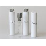 Luxury white twist and spritz atomiser 10ml aluminum perfume spray bottle with custom logo for sale