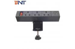 China 3 Outlets with dual usb charger desk clamp British power strip table socket supplier