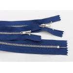 Ykk Teeth Purse Heavy Duty Brass Zippers , Silver Galvanic Color 25cm Open Ended Zips for sale