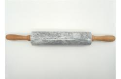 China Deluxe Marble Pastry Rolling Pin Polished With Wood Handles / Cradle supplier