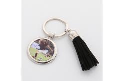 China Sublimation Round Photo Keychain personalized promotional gift supplier