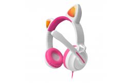 China 10m Transmission Wireless Cat Ear Headphones With RGB LED Moving Light supplier